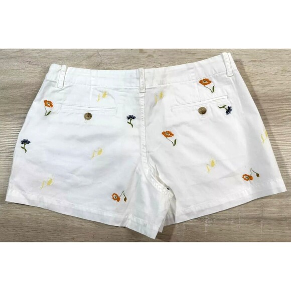 Polo Ralph Lauren Womens Shorts  Sz 14 Floral Embroidered White - Picture 3 of 5